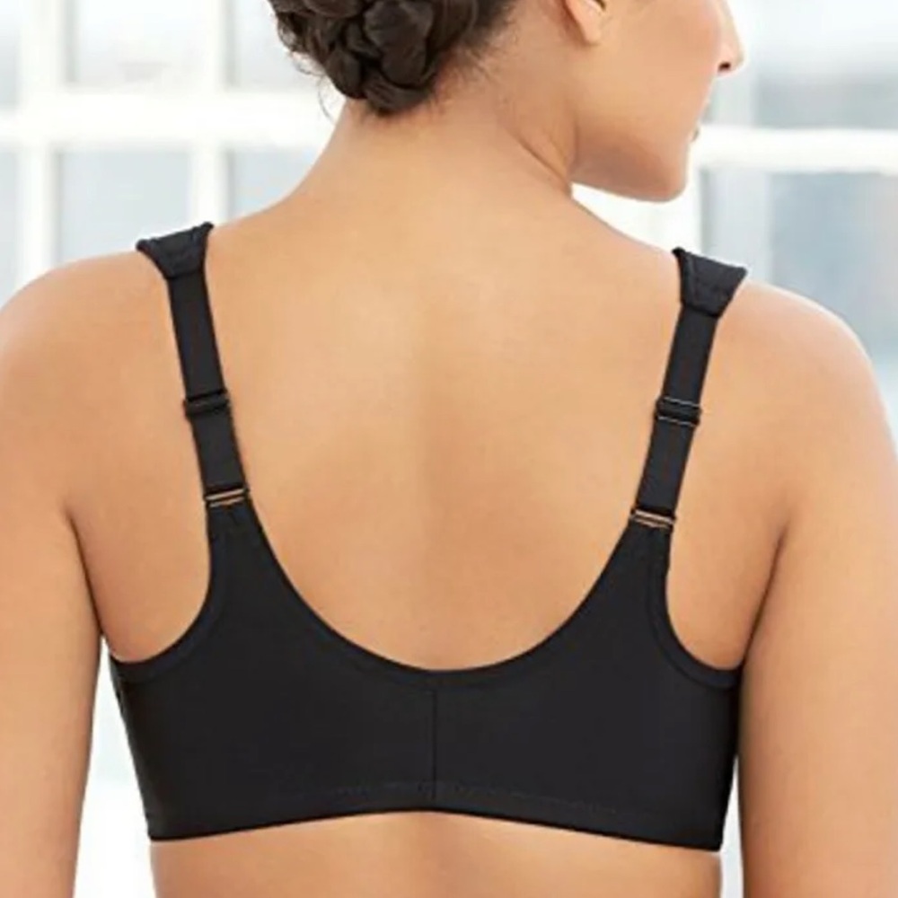 - Glamorise 48B Black WonderWire Front Close Bra! NEW! - Picture 6 of 16